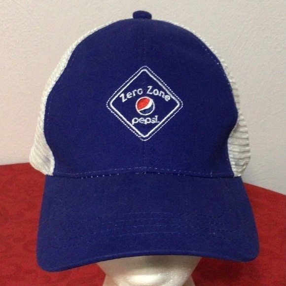 PEPSI-COLA Blue Hat Mesh Trucker Baseball Cap New - Picture 3 of 7